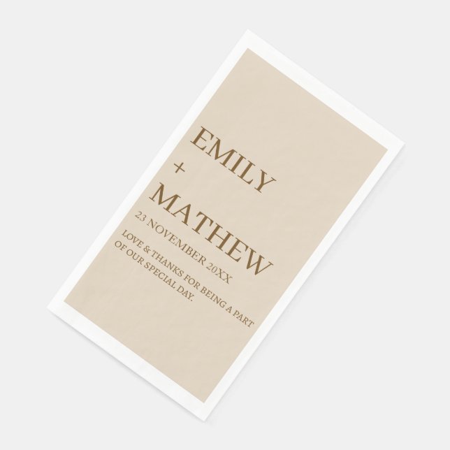 STYLISH MODERN CUSTOMIZED ELEGANT CLASSIC WEDDING  SERVIETTE (Ecke)