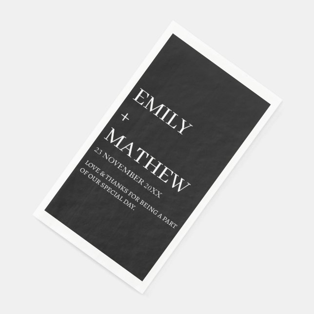 STYLISH MODERN CUSTOMIZED ELEGANT CLASSIC WEDDING  SERVIETTE (Ecke)