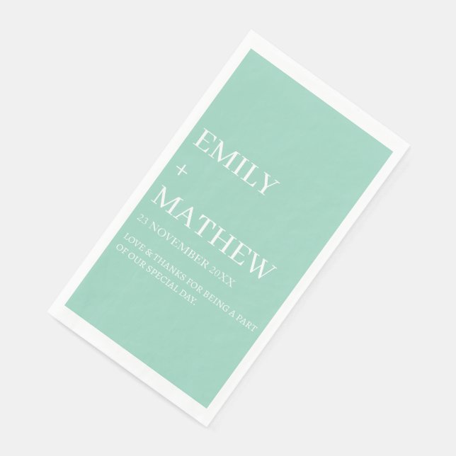 STYLISH MODERN CUSTOMIZED ELEGANT CLASSIC WEDDING  SERVIETTE (Ecke)