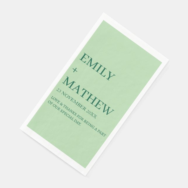 STYLISH MODERN CUSTOMIZED ELEGANT CLASSIC WEDDING  SERVIETTE (Ecke)