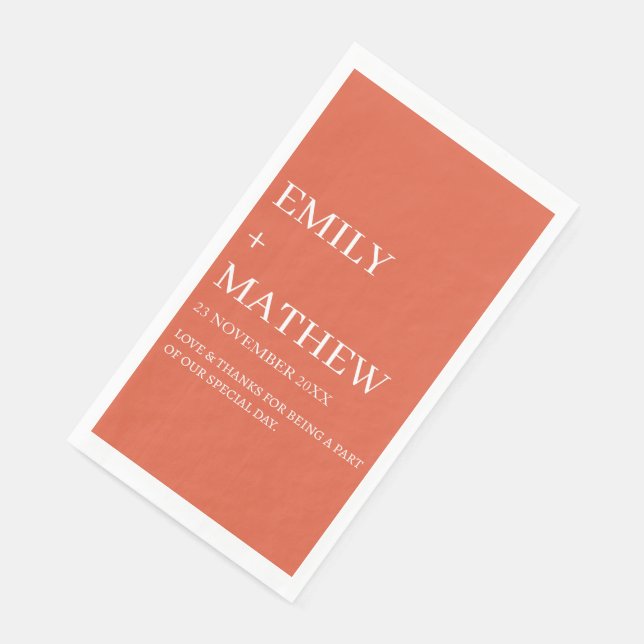 STYLISH MODERN CUSTOMIZED ELEGANT CLASSIC WEDDING  SERVIETTE (Ecke)