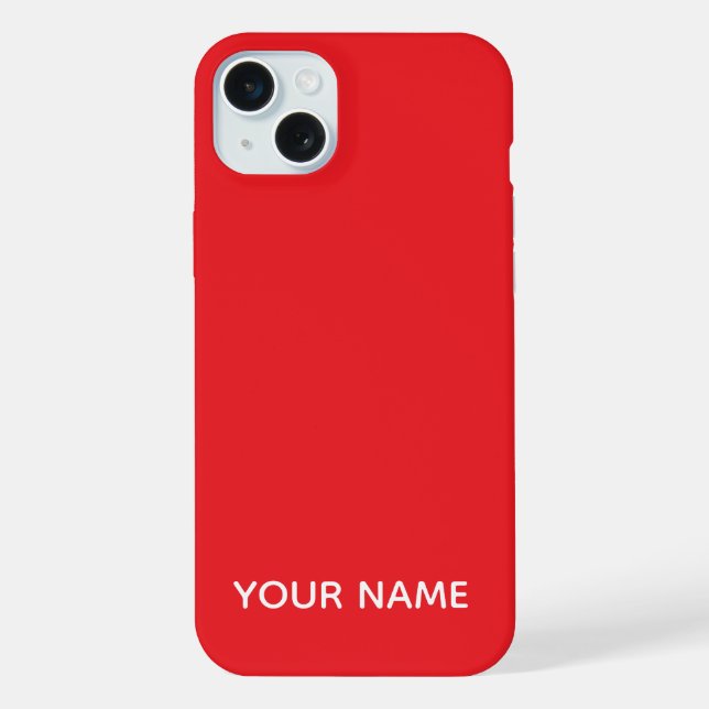 STYLISH MODERN CUSTOMIZED NAME RED COLOUR iPhone HÜLLE (Rückseite)