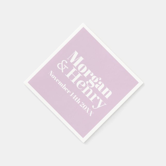 STYLISH MODERN CUSTOMIZED NAME WEDDING CLASSIC  SERVIETTE (Ecke)