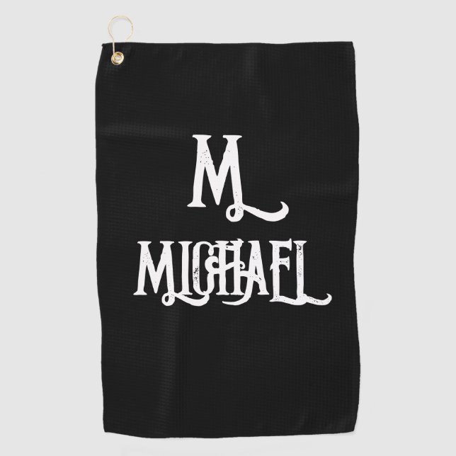 STYLISH MONOGRAM GOLF TOWEL GOLFHANDTUCH (Vorderseite)