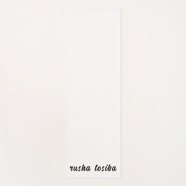Stylish Monogram Modern Minimal White Script Art Yogamatte (Vorderseite)