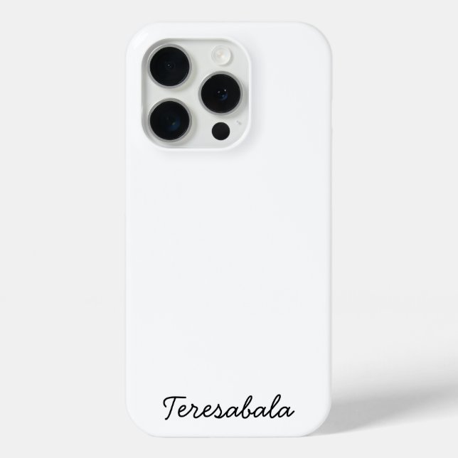 Stylish Monogram Modern Minimalist White Script Case-Mate iPhone Hülle (Rückseite)