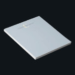 Stylish Monogrammed Name Chic Light Blue Notizblock<br><div class="desc">Stylish Monogrammed Name in Light Blue Notepad</div>