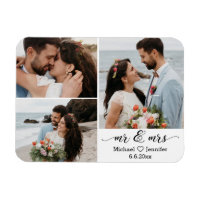 stylish mr & mrs wedding 3 Foto Collage Magnet