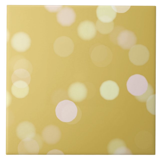 Stylish Mustard Blush Bokeh Fliese (Vorderseite)