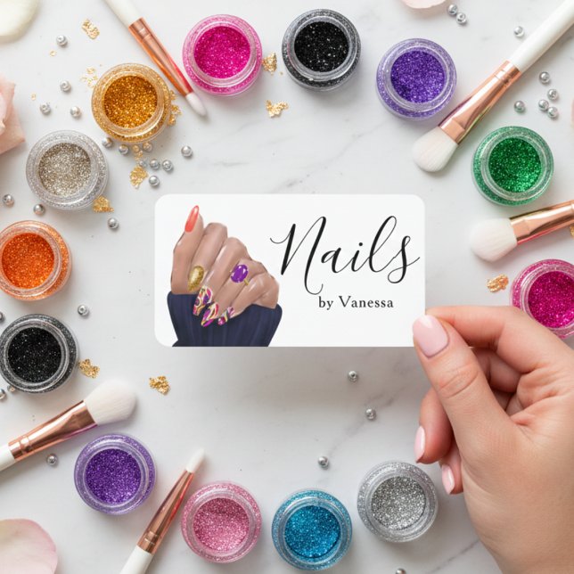 Stylish Nail Artist Nail Technician Branding Chic Visitenkarte (Von Creator hochgeladen)