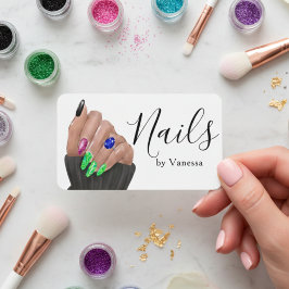 Stylish Nail Artist Nail Technician Branding Visitenkarte