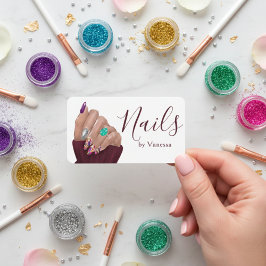 Stylish Nail Technician Branding Nail Artist Chic Visitenkarte