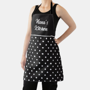 Stylish Nana Kitchen Schwarz-weiß Polka Dots Schürze