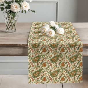 Stylish Paisley Pastel Earthy Boho Dining Accent Großer Tischläufer