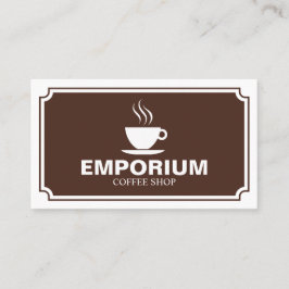 Stylish panel - Kaffee 4C2A1E (eggshell) Visitenkarte