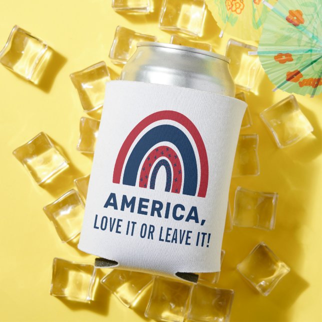 Stylish Patriotic USA American Rainbow 4. Juli Dosenkühler (In Situ Sommer)