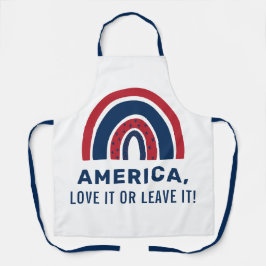 Stylish Patriotic USA American Rainbow 4. Juli Schürze