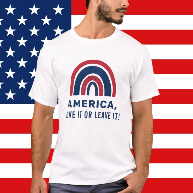 Stylish Patriotic USA American Rainbow 4. Juli T-Shirt (Von Creator hochgeladen)