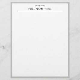 Stylish Personalized Letterhead for Thoughtful Mes Briefbogen