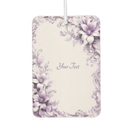 Stylish Purple Flowers Air Freshener Autolufterfrischer