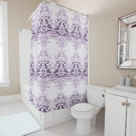 Stylish Purple Flowers Shower Curtain Duschvorhang
