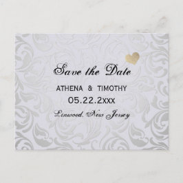 Stylish Regency Era Save the Date Wedding Postcard Ankündigungspostkarte