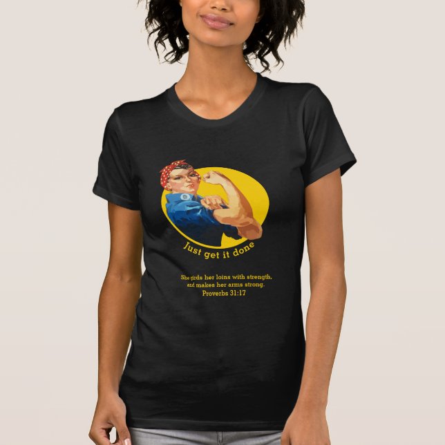 Stylish ROSIE THE RIVETER T-Shirt (Vorderseite)
