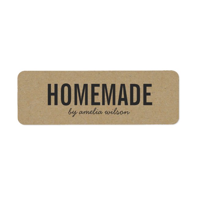 Stylish Rustic Bold Homemade Faux Kraft (Vorne)