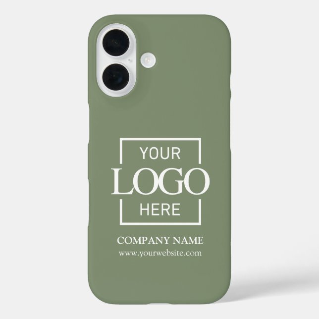 Stylish Sage Green Business Company Logo Apple Case-Mate iPhone Hülle (Rückseite)