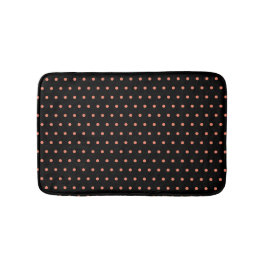 Stylish SALMON Polka Dot Black Badematte