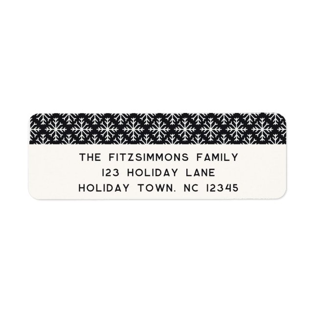 Stylish Scandi Black & White Return Address Labels (Vorne)