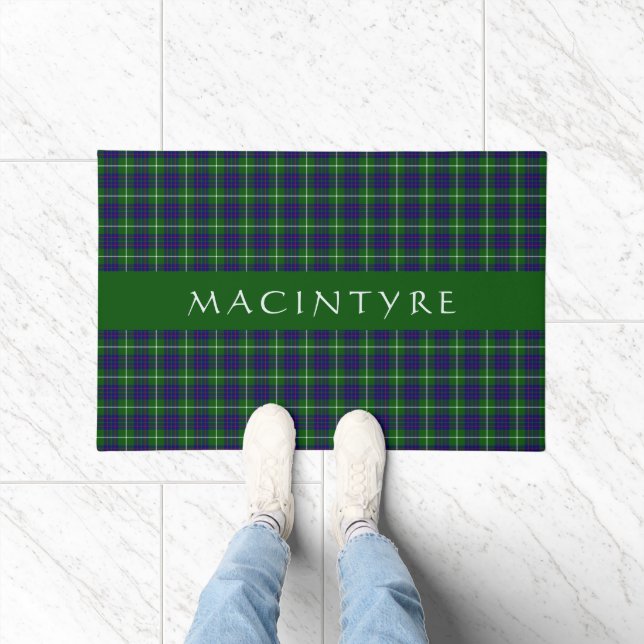 Stylish Scottish Clan MacIntyre Tartan Custom Fußmatte (Indoor)