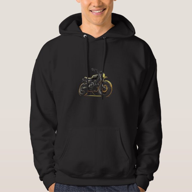 Stylish Scrambler Motorcycle Hoodie (Vorderseite)