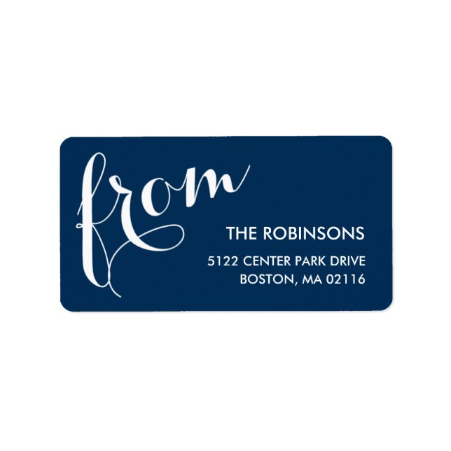 Stylish Sender Address Labels Adressaufkleber (Vorne)