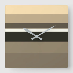 Stylish Sepia Horizontal monochrome Rechtecke Quadratische Wanduhr