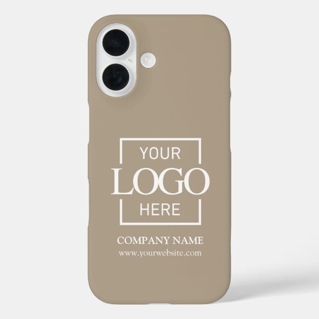 Stylish Simple Taupe Business Company Logo Apple Case-Mate iPhone Hülle (Rückseite)