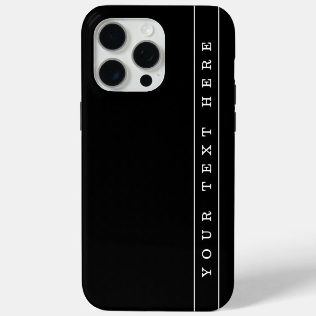 Stylish Simple Text & Thin Stripes Case-Mate iPhone Hülle (Rückseite)