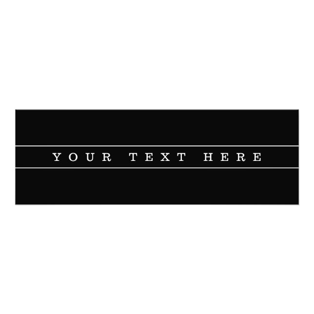 Stylish Simple Text & Thin Stripes Fotodruck (Vorne)