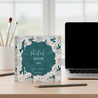 Stylish Sketchbook with Nature-Inspired Designs Notizbuch