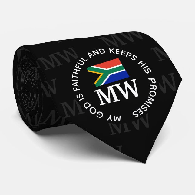 Stylish SOUTH AFRICA Monogram Krawatte (Gerollt)