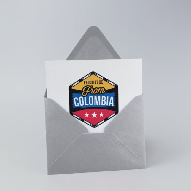 Stylish Stolz aus Kolumbien zu sein Postkarte (Stylish Proud to be from Colombia Postcard)