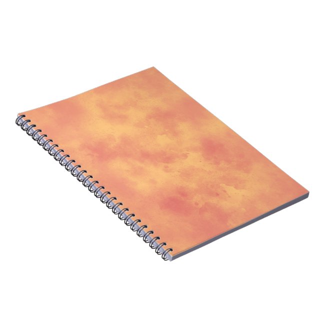 Stylish Storm cloud effect pattern Orange  Notizblock (Rechte Seite)
