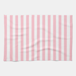 Stylish Striped White and Soft Pink Kitchen Towel Geschirrtuch