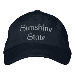 Stylish SUNSHINE STATE verstellbare Mütze Navy Rei Bestickte Baseballkappe