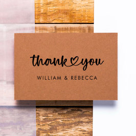Stylish Thank You Custom Names Script Heart Gummistempel