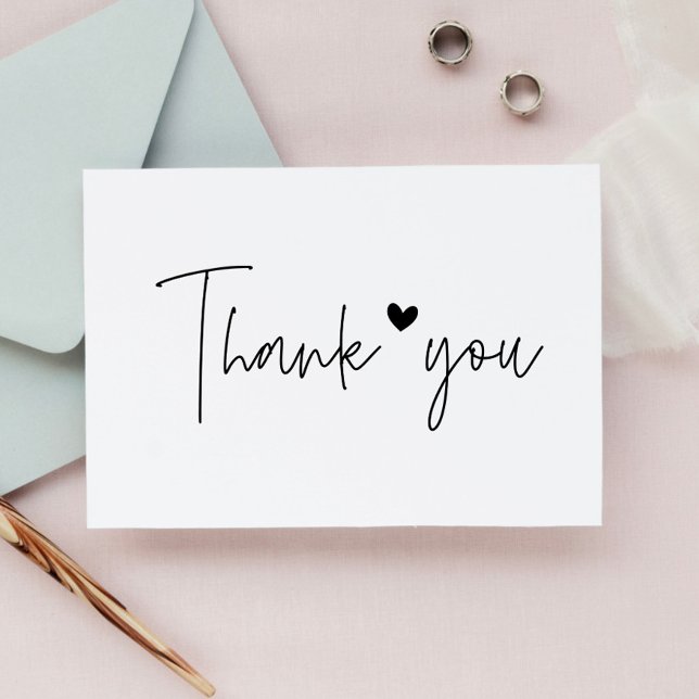  Stylish Thank You Modern Heart Gummistempel (Von Creator hochgeladen)