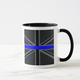 Stylish Thin Blue Line Union Jack Tasse