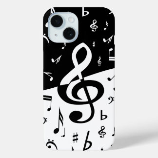 Stylish Treble Clef Wave Black and White Case-Mate iPhone Hülle