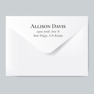 Stylish Trendy   Familienname und Rücksendeadresse Permastempel