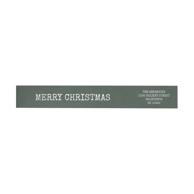Stylish Trendy Typography Green Merry Christmas (Person)